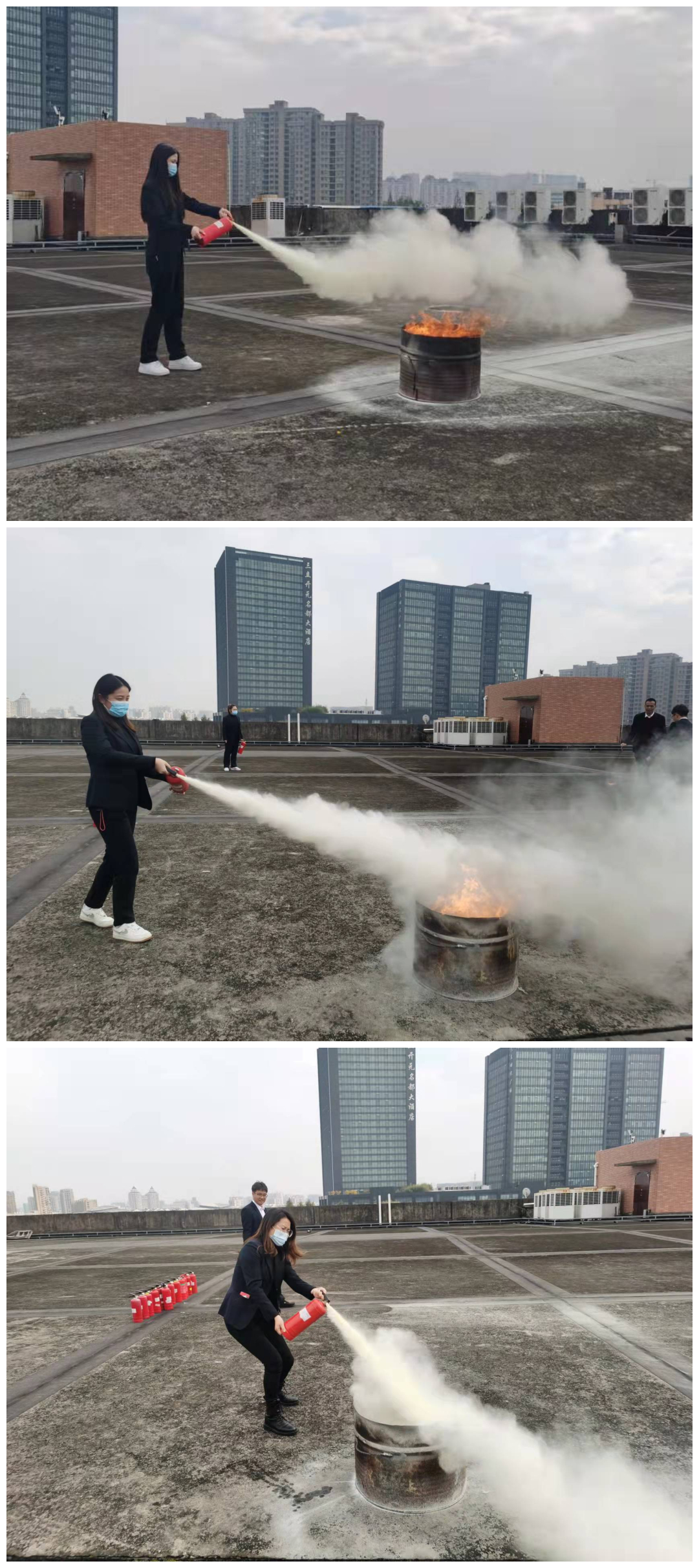 球盟会市场开展行政人员消防培训