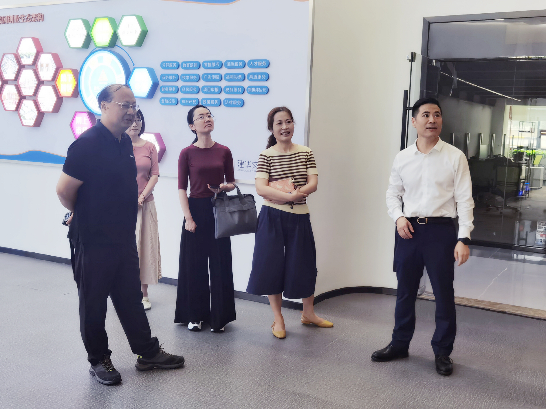 区政协副主席杨俊一行莅临球盟会文创集团调研