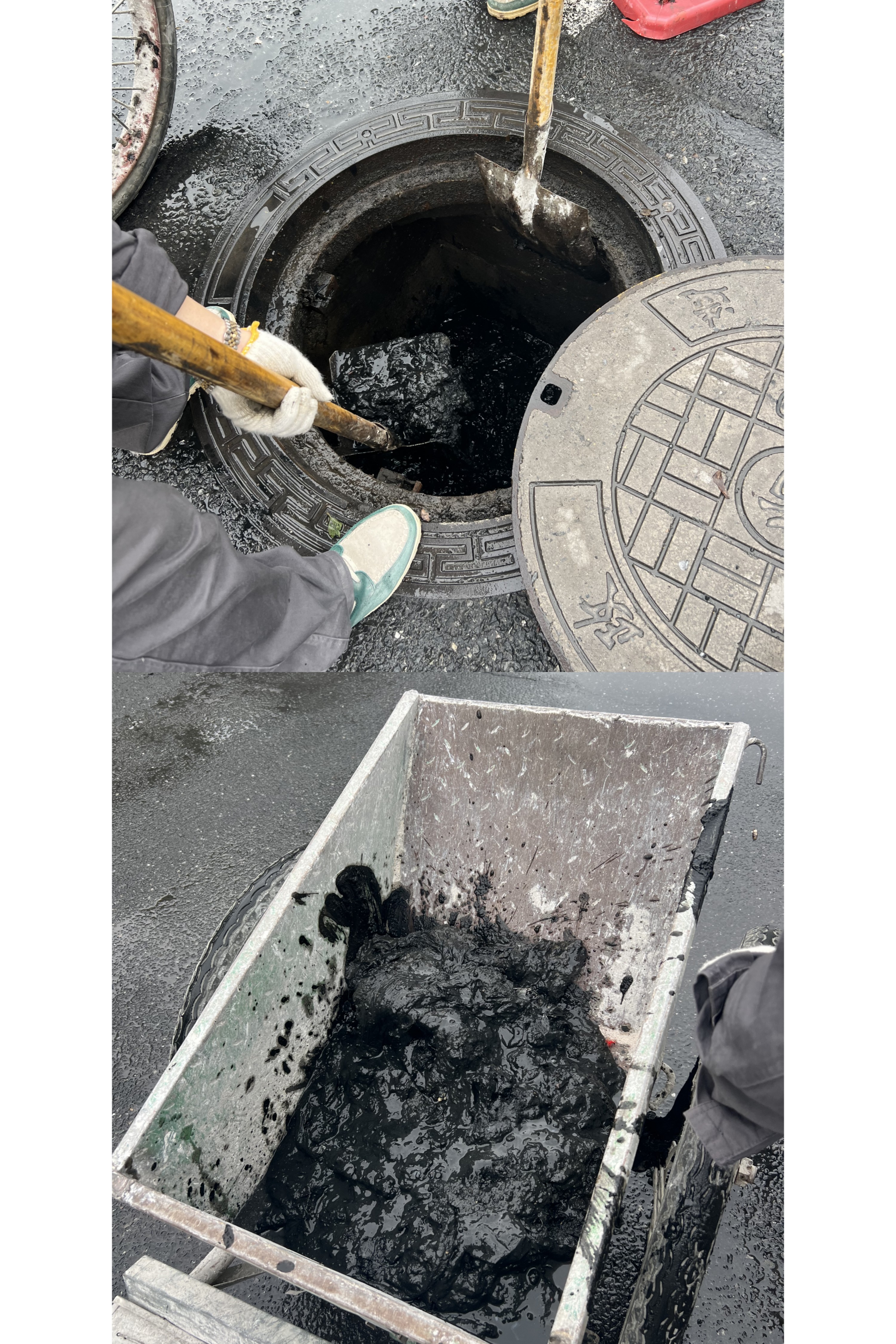 水晶城开展井道清淤保障雨季排水畅通